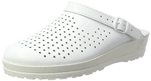 Beck Damen Marie Pantoletten, Weiß, 41 EU - Dusch- & Badeschuhe für Damen, aus hochwertigem Leder und EVA für optimalen Komfort und atmungsaktive Leichtigkeit.