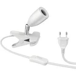 ledscom.de Klemmleuchte LIK, weiß matt, 1x E27 max. 60W