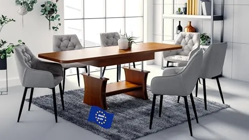 designimpex DA-777 Ausziehbarer Couchtisch Kirschbaum von Design Impex