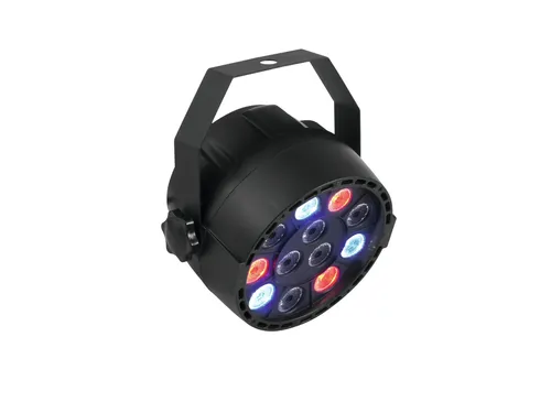 EUROLITE LED Party Spot - 12 x 1 W RGBW LEDs, flexibler Effektstrahler mit Stroboskopeffekt und DMX-Steuerung für atemberaubende Lichtshows