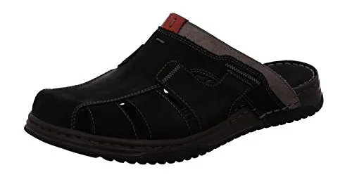 Rohde Herren Bitonto Clogs, 90 schwarz, 45 EU - Clogs für Herren aus hochwertigem Nubukleder mit Lederfutter und komfortabler Lederdecksohle für optimalen Tragekomfort.