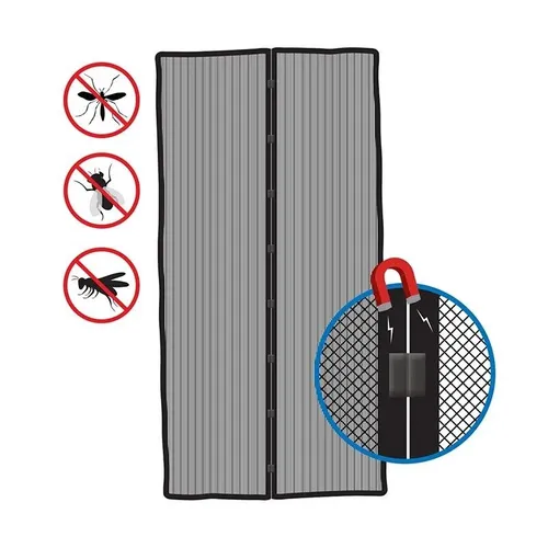 Fliegengittertür mit Magnetverschluss 210 x 50 cm, 2 Stück
