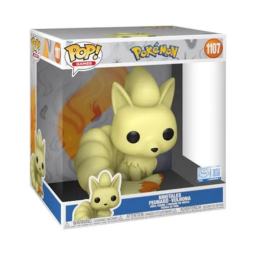 Funko Pop! Jumbo: Pokemon - Ninetails - Vinyl-Sammelfigur - Geschenkidee - Offizielle Handelswaren - Spielzeug Für Kinder und Erwachsene - Video Games Fans - Modellfigur Für Sammler