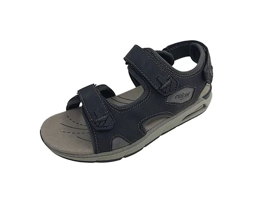 Rieker Herren-Sandale Schwarz-Grau - Wanderschuhe mit leichtem Gewicht und atmungsaktivem Design, ideal für warme Tage – lässig, funktional und komfortabel.