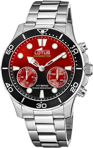 LOTUS Connected Collection 18800/7 - Herrenarmbanduhr - Armbanduhren für Herren mit 44,5 mm Gehäuse, stylischem Rot und Schwarz, 10 ATM wasserdicht und ideal zum Schwimmen.