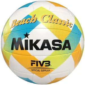 Mikasa Beachvolleyball Beach Classic BV543C-VXA-LG - Größe 5 - Beachvolleyball in Größe 5, ideal für Outdoor-Training. Wasserfest, mit hochwertigem PU-Material für besten Grip und weichen Ballkontakt.