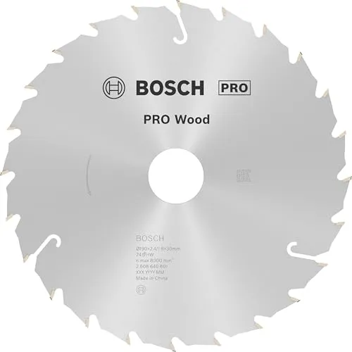 Bosch 1x PRO Wood Kreissägeblatt für Akku-Handkreissägen (für Weichholz, Hartholz, Ø mm, Professional Zubehör Handkreissäge)