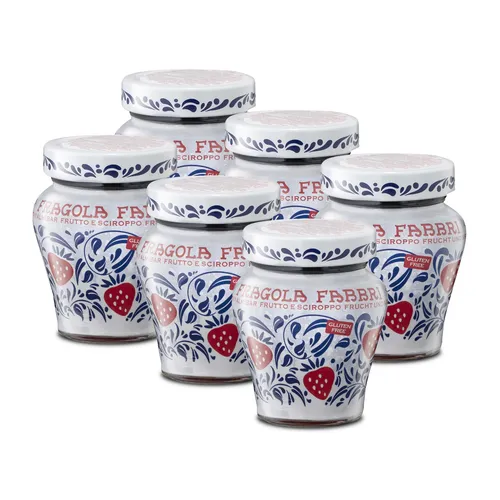 Food-United ERDBEEREN in Sirup 6x230g FABBRI Fragola-Eis-Creme-Cocktails