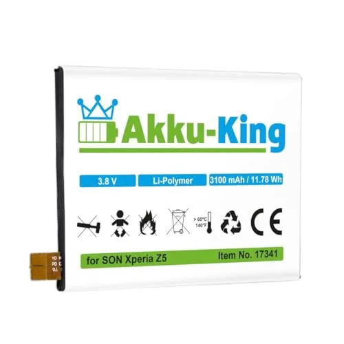 Akku-King Akku kompatibel mit Sony LIS1593ERPC - Li-Polymer 3100mAh - für Xperia Z5, Z5 Dual, E6653, E6683