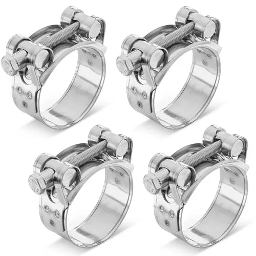 Poppstar 4 Stück Gelenkbolzenschellen Edelstahl Schlauchschellen Spannbereich 44-47mm, Bandbreite 22mm, W4