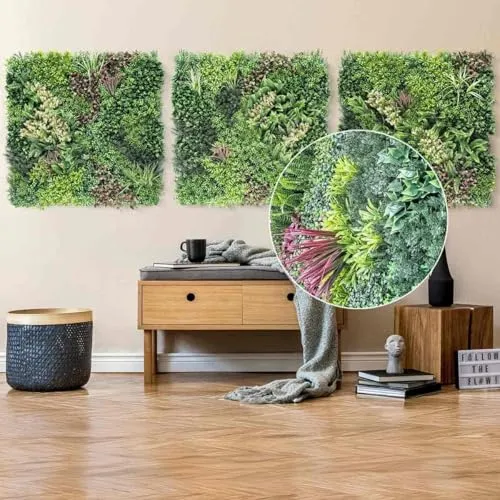 Künstliche Pflanzenwand Urban Jungle von JELLE & JACOB, 100 cm - Gestalten Sie Ihre Räume mit der pflegeleichten Pflanzenwand von JELLE & JACOB. Ideal für drinnen und draußen, bringt sie eine harmonische Atmosphäre und ist einfach zu montieren. Perfekt für ein entspanntes Ambiente!