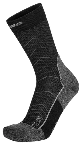 Lowa Wandersocke Crew Trekking - Merinowolle, schwarz, Größe 45-46 - Sportsocken mit innovativer Wabenstruktur für hohen Tragekomfort und optimale Fußführung – ideal für unbeschwerte Wandererlebnisse in der Natur.