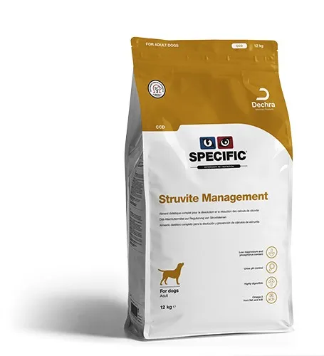 Specific Struvite Management CCD 12 kg - Trockenfutter für Hunde - Hundefutter zur Unterstützung bei Struvitsteinen, optimiertes Futter für gesunde Harnwege und Wohlbefinden Ihres Hundes.