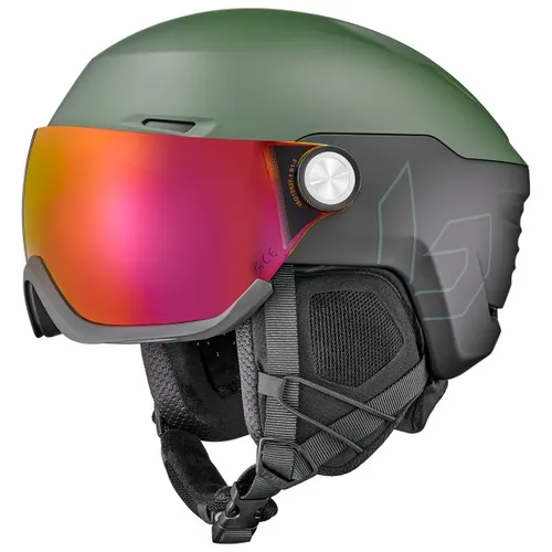 Bollé V-ryft Pure Sun Forest Matte Skihelm S 52-55 - Herren & Unisex Skihelme mit Click-to-Fit-System für perfekte Passform und einstellbarer Belüftung für optimalen Komfort beim Skifahren.
