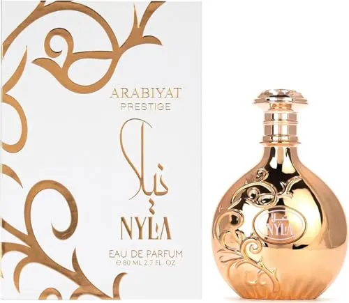 Arabiyat Prestige Nyla EDP Unisex Parfum 80 ml - Elegantes Eau de Parfum für Damen und Herren in einer luxuriösen 80 ml Flasche. Genießen Sie den einzigartigen Duft mit fruchtigen und blumigen Noten, ideal für besondere Anlässe und als Geschenk.