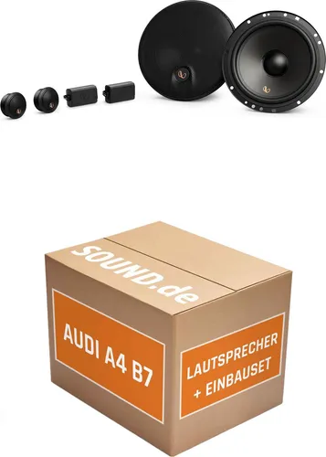 Infinity Alpha 603C Einbaupaket für Audi A4 B7 - Komplettset für Audi A4 B7 (2004-2008) mit 16cm Infinity Lautsprechern, Adapterringen und Steckern. Einfacher Austausch für verbesserten Klang und optimale Passform.