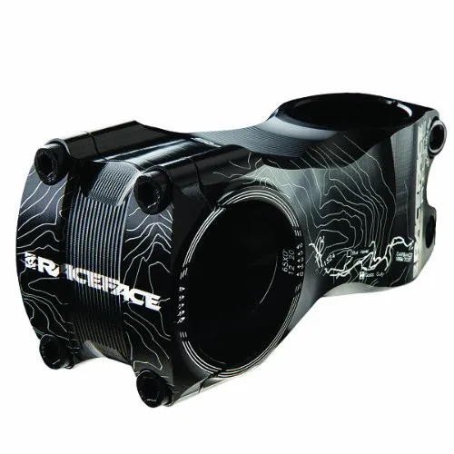 ATLAS 35 Vorbau - 65 x 0° - schwarz - Fahrradvorbauten aus 6061-T6 Aluminium, mit vier Bolzenschraubzwingen für maximale Stabilität und einer Frontplatte zur Vermeidung von Verformungen.