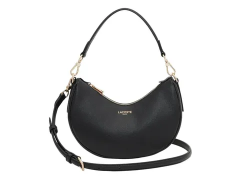 LACOSTE Moon Bag Schultertasche Noir - Elegante Umhängetasche - Handtaschen: LACOSTE Moon Bag in elegantem Schwarz, aus hochwertigem Rindsleder, mit geräumigem Hauptfach und verstellbarem Schulterriemen für optimalen Tragekomfort.