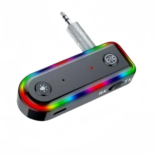 5.0 Bluetooth Auto Adapter Aux Klinke 3,5mm, Freisprechen Empfänger Mit Dual Verbindung für Heim-Stereo/Kabelgebundene Kopfhörer