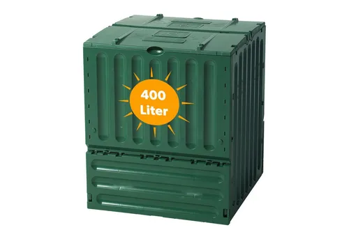 Yoursol Thermokomposter Eco-King 400 L - Komposter für den Garten mit 400 l Volumen, integriertes Belüftungssystem und isolierende Thermowände für eine schnelle Kompostierung.