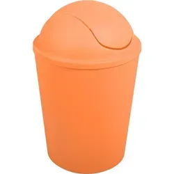 MSV Kosmetikeimer Abfalleimer Schwingdeckeleimer 5,5 Liter Kunststoff Orange - Orange