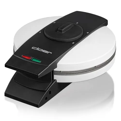 Cloer 1631HB Waffeleisen - Waffeleisen für 5 Waffelherzen mit Antihaftbeschichtung für fettfreies Backen. Flexibles Scharnier und Backampel für perfekten Genuss.