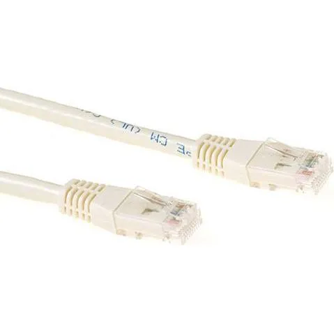ACT 20.00m Cat6a UTP 20m Cat6a U/UTP (UTP) Elfenbein Netzwerkkabel (U/UTP, CAT6a, 20 m) (IB1020)