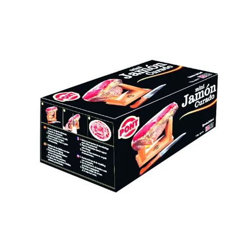 Pont Mini Jamon Curado Rohschinken 1000g mit Halter und Messer