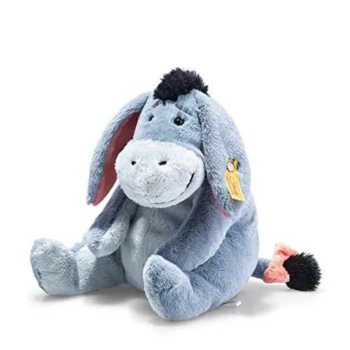 Steiff 024603 Eeyore - Kuscheliger blaugrauer Esel I-Aah, ca. 25 cm groß, idealer Kuschelpartner für Kinder