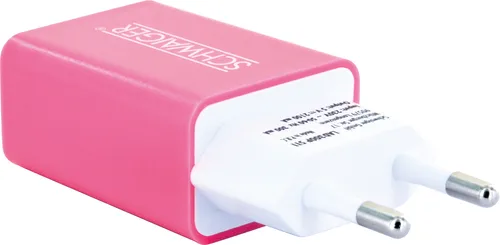Ladeadapter Netzteil Ladegerät Netzstecker 230V USB universal Handy pink