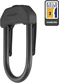 Hiplok DX Bügelschloss - ALL BLACK - Fahrradschlösser mit Sold-Secure-DIAMOND-Zertifizierung, leicht und tragbar dank Hiplok CLIP + RIDE System für einfache Befestigung.
