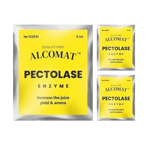 Alcomat Pectolase Enzyme für Fruchtsäfte und Weine 3er Pack 5ml - Ideal für rote und weiße Weine - Aktiv ab 8°C