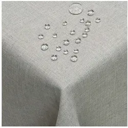 DecoHomeTextil Tischdecke Leinen Optik in grau von DecoHomeTextil