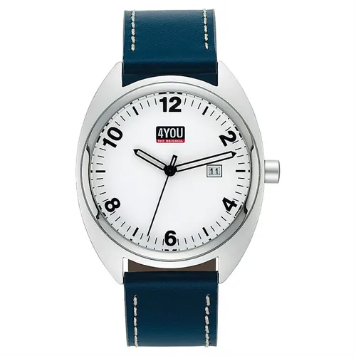 4YOU Herren Jungen Armbanduhr 4.4601 Aluminium Gehäuse AB Textilleder UVP 54,90