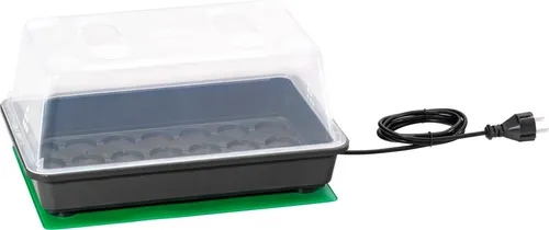 Romberg Thermo M Gewächshaus mit Belüftung und Heizmatte 38x24x19cm - Gewächshaus und Frühbeet mit optimaler Belüftung und integrierter Heizmatte für ideales Pflanzenwachstum das ganze Jahr über.