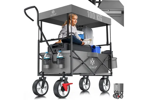 KESSER® Faltbarer Bollerwagen mit Dach