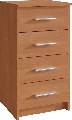 MATKAM Kommode Bodo 4S - Elegante Mehrzweck-Kommode mit 4 Schubladen in Erle, kompakte Maße (75 x 40 x 35 cm) und pflegeleichte Oberfläche – ideal für jeden Raum!