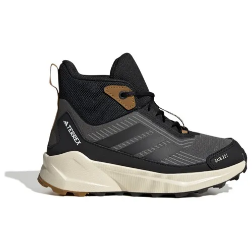 adidas Terrex Kid's Terrex Trailmaker 2 Mid Rain.Rdy - Wasserdichte Wanderschuhe - Wanderschuhe in Schwarz mit atmungsaktiver RAIN.RDY-Technologie, ideal für jedes Abenteuer. Größe: UK 3 | EU 35,5. Perfekt für kleine Wanderer!