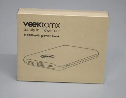 VEEKTOMX VT103 Mini Powerbank 10000mAh Digitalanzeige, Schnellladen Schwarz NEU