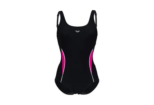 Arena Shape-Badeanzug in Schwarz - 38 - Bademode für Damen, chlorbeständig und schnelltrocknend, formt die Silhouette und sorgt für optimalen Tragekomfort.