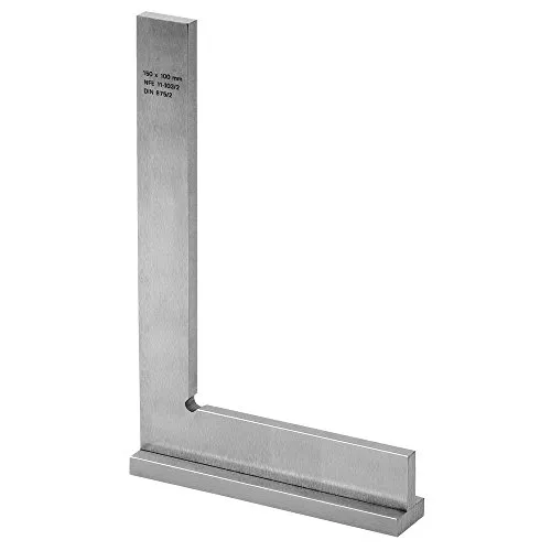 Winkel mit Anschlag Klasse II 100 x 70mm DELA.1257.02 - Messwerkzeuge für präzise Winkelmessungen, ideal für Handwerker dank verschraubtem Anschlag für perfekte Auflage.