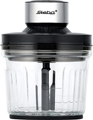 Steba Multi-Zerkleinerer MG 400 - 2L Glasbehälter, 4 Edelstahlmesser, ideal für Fleisch, Kräuter und Soßen mit rutschfesten Füßen
