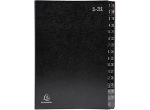 EXACOMPTA Pultordner DIN A4 - 32 Fächer, stabiler Recycling-Karton und praktische 2-fache Lochung für optimale Organisation