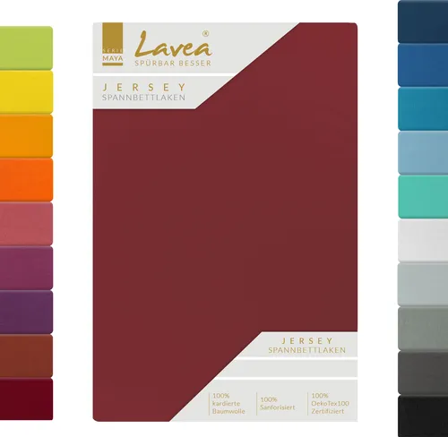 Spannbettlaken MAYA Bordeaux | 200 x 220cm Topper