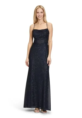 Damen Abendkleid im Glitzer-Look 40 - Elegantes Abendkleid mit glitzernden Mesheinsätzen und raffinierten Cut-Outs, ideal für besondere Anlässe. Der figurbetonte Schnitt und Wasserfallausschnitt betonen die feminine Silhouette.