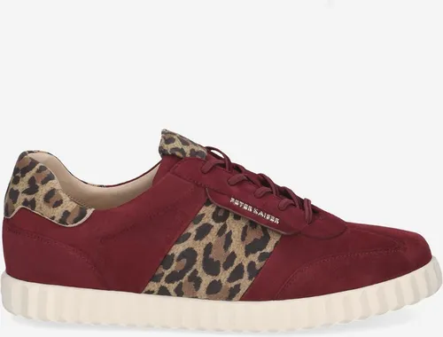 Peter Kaiser Damen Sneaker 9-73340-45 - Rote Sportschuhe Gr. 42 - Moderne Halbschuhe aus Nubukleder und Textil, atmungsaktiv und bequem. Ideal für Freizeit und Sport mit rutschhemmender Gummisohle und gepolsterter Innensohle.