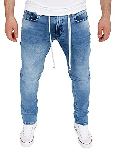 Yazubi Steve - Herren Sweathose in Jeansoptik - Baumwoll Jogging Jeans