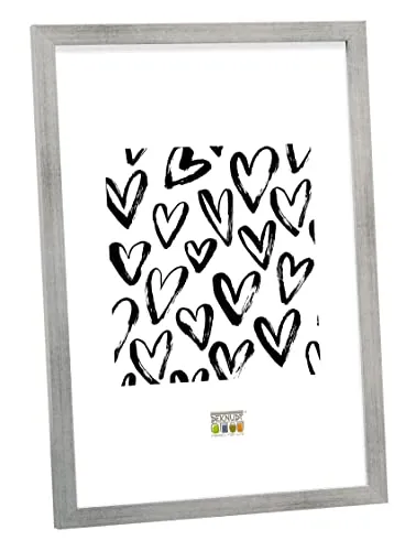 Deknudt Rahmen S43Ad1-20.0X25.0 Holzrahmen Antikes Silber,1.4Cm Breit