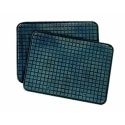 Schönek Fußmatte schwarz hinten Gummimatte 460x400 mm - Blau