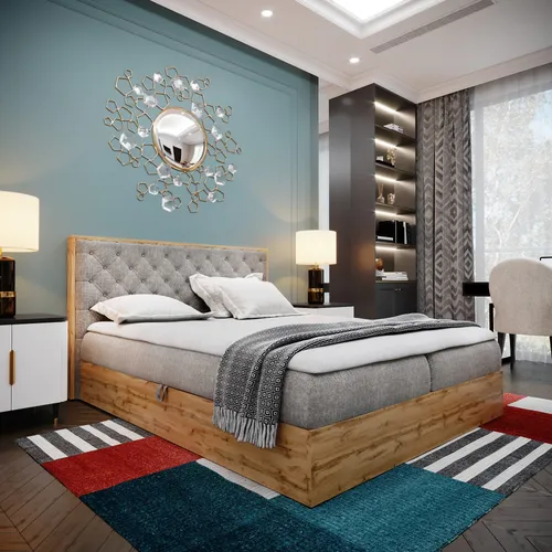 Boxspringbett Doppelbett LOFT 3 - Das perfekte Bett für Ihr Schlafzimmer. 140x200cm Bett mit Bonellmatratze, mit Bettkasten für Bettwäsche und Topper